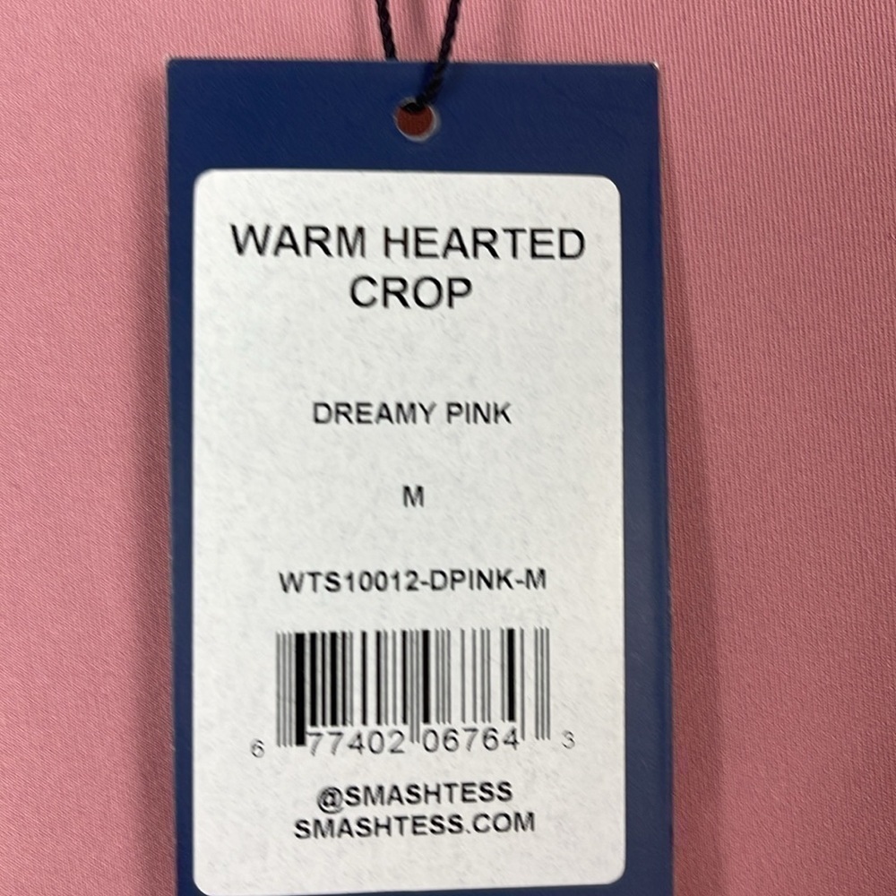 Smash + Tess Warm Hearted Crop Top in Dreamy Pink New Size Medium - Picture 5 of 9